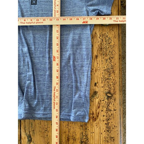 Hurley Mens Blue Graphic T-Shirt Medium Lightweight Casual Comfort Tee polyester - Picture 7 of 7